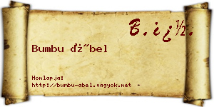 Bumbu Ábel névjegykártya